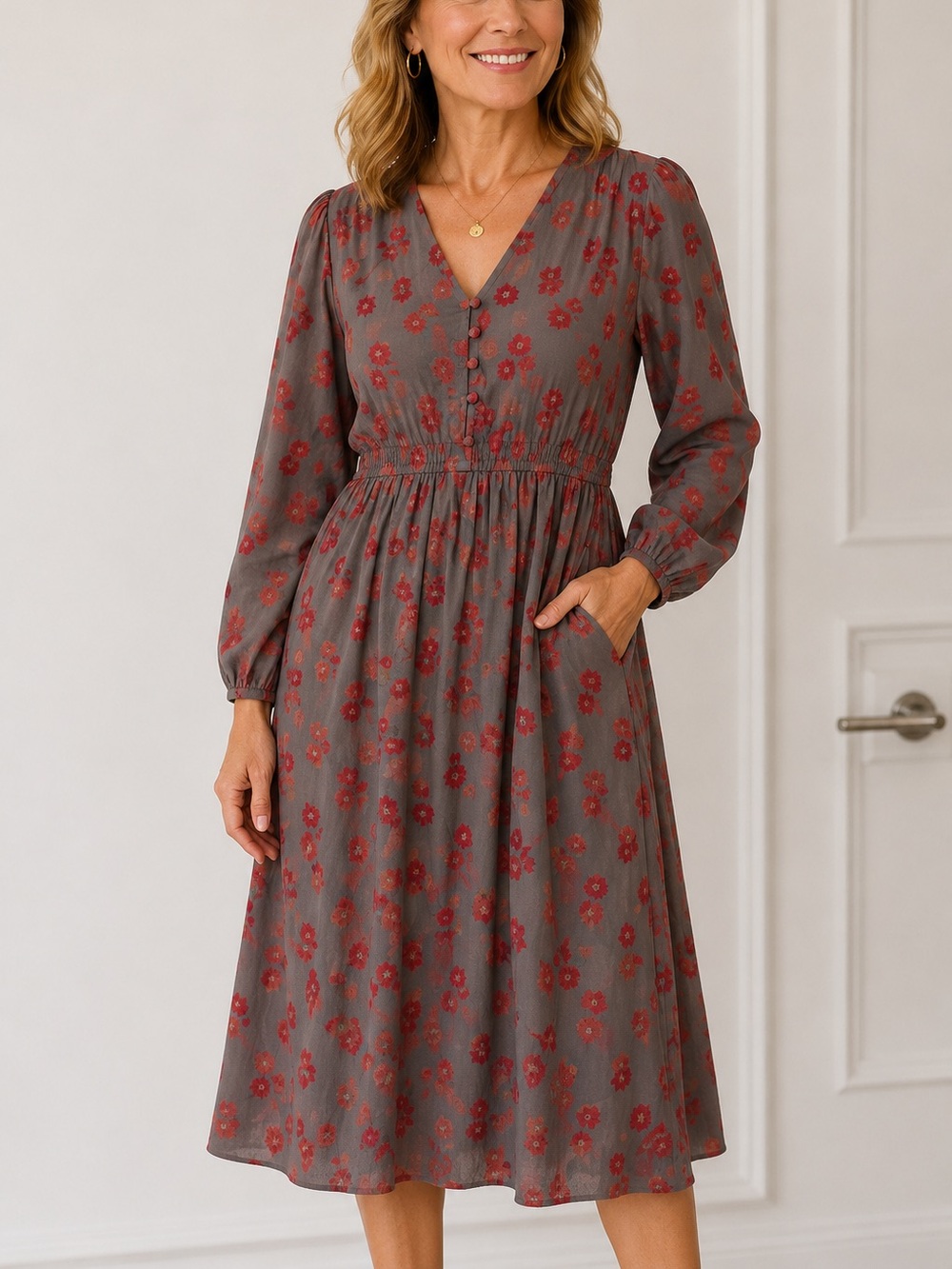 Mata Traders A Fair Trade Co Fuchsia Floral Mia Dress SZ XS NWT